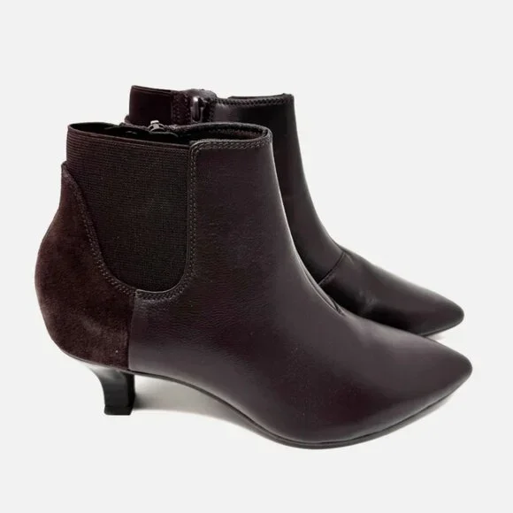 Clarks Women's Kepley Erin Fashion Boot Dark Brown Leather 9 M - Picture 1 of 10